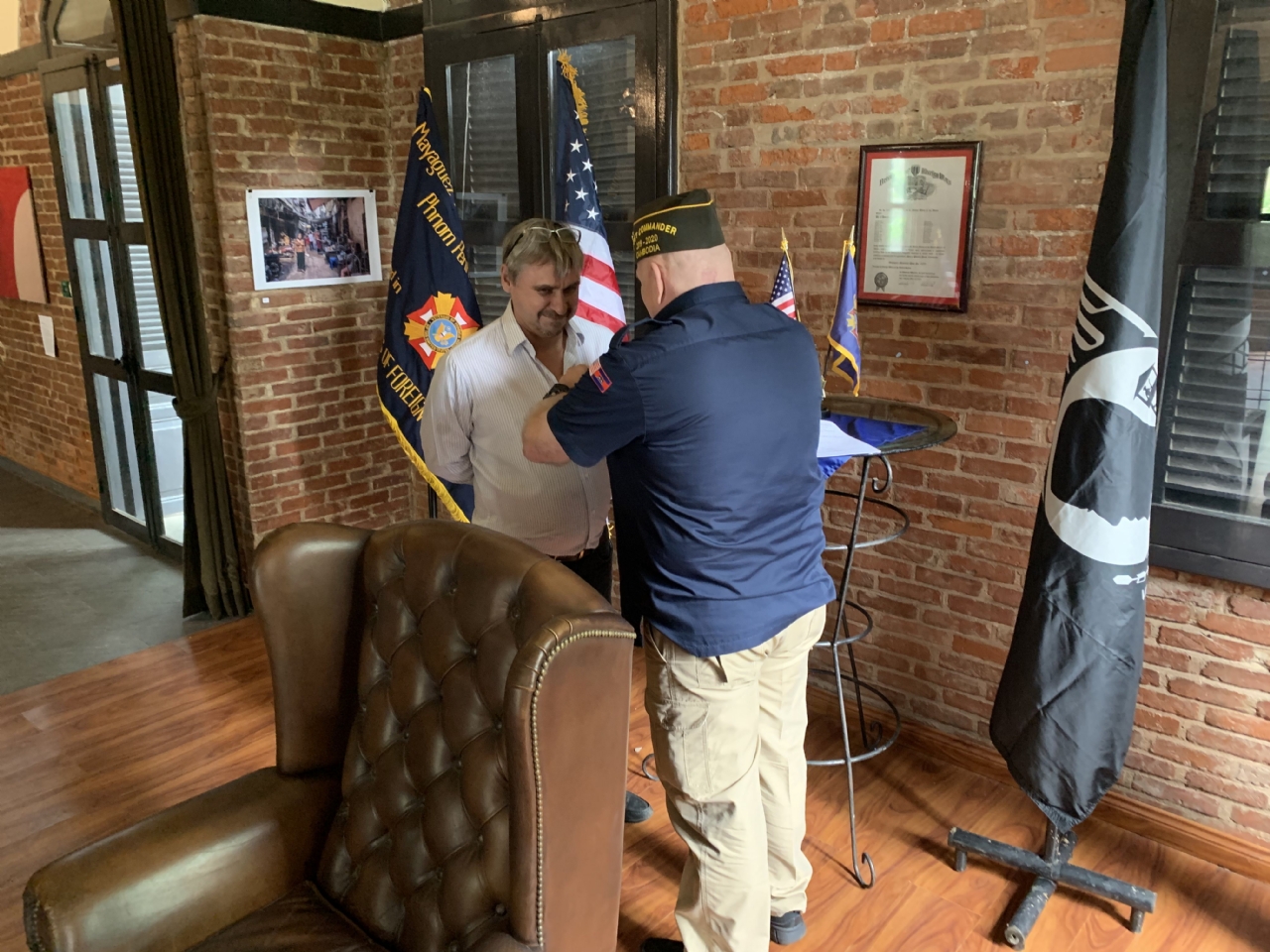 The installation of our newest Post member, Gary Kidd, on August 8th, 2020
